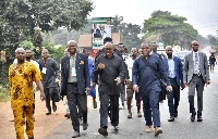 Peter Obi heading to his polling unit