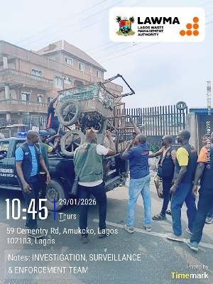 LAWMA officials on duty