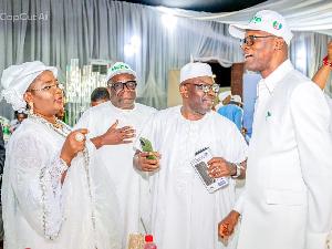 Hon Olatunde Igbasan with Chief Dr. Tinubu-Ojo, Dr. Muiz Banire, OON, SAN and Hon Akinmade
