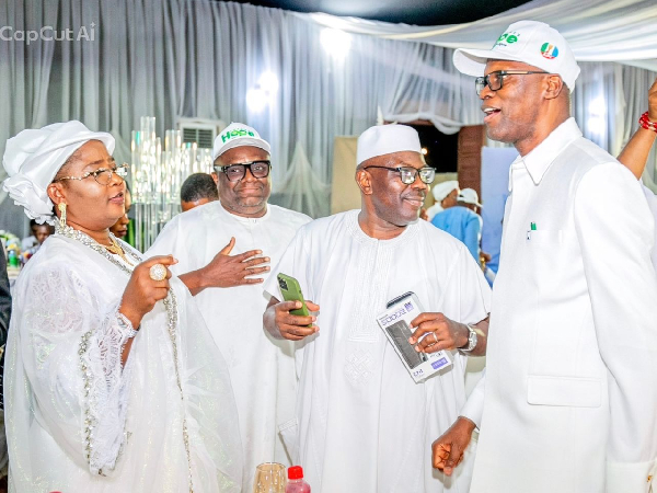 Hon Olatunde Igbasan with Chief Dr. Tinubu-Ojo, Dr. Muiz Banire, OON, SAN and Hon Akinmade