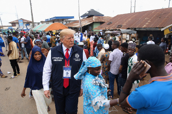 AI image of Trump monitoring Osun election