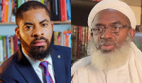 A photo collage of Activist lawyer Deji Adeyanju and controversial Islamic cleric, Ahmad Gumi