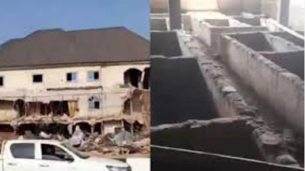 The graves at the demolished hotel