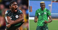 A collage of Oshoala and Osimhen