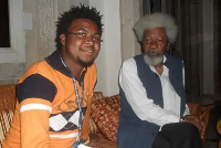 Nigerian author and filmmaker Onyeka Nwelue and Professor Wole Soyinka…Photo Credit: Tribune Online