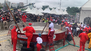 Hilda Baci begins cooking in world largest jollof record attempt