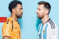Messi and Cape Verde's player