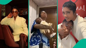 Toke Makinwa, Tiwa Savage and her son