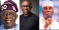 A collage of Bola Tinubu, Peter Obi and Atiku Abubakar