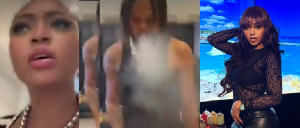 Regina Daniels' brother spotted smoking