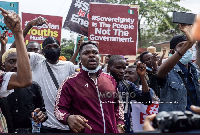 Mr Macaroni during the End Sars protest back in 20202