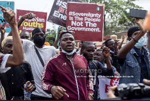 Mr Macaroni during the End Sars protest back in 20202