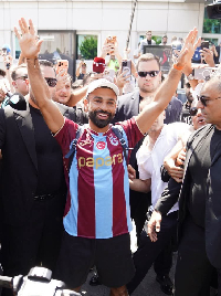 Mohamed Salah was given a hero's welcome after arriving in Turkey