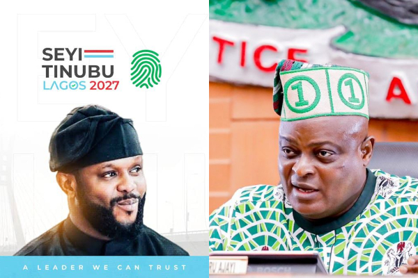A photo collage of Seyi Tinubu and Mudashiru Obasa