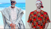Reno Omokri wearing Yoruba attire/ Mannequine wearing Isi-Agu and Okpu-Agu hat