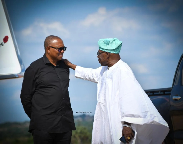 Former presidential candidate Peter Obi and former President Olusegun Obasanjo