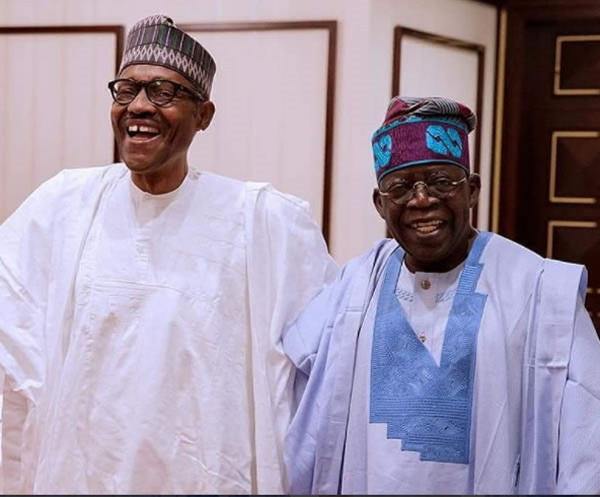 Former President Muhammadu Buhari and President Bola Tinubu