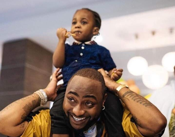 Davido with his late son Ifeanyi