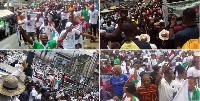 Thousands of people came out to support Peter Obi