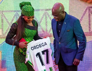 Super Falcons star Francisca Ordega honoured by Benue State Governor, Hyacinth Alia