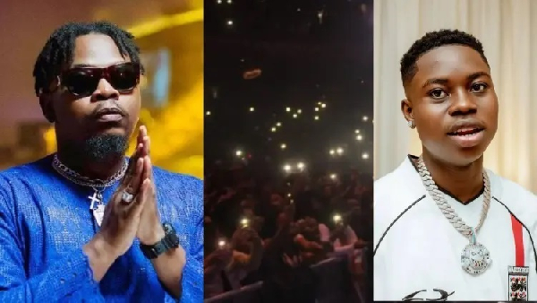 Picture collage of Olamide and Peller