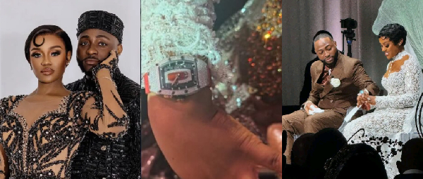 Davido gifts Chioma a $300k Richarcd Mille wristwatch