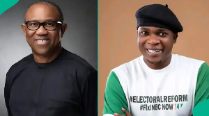 Peter Obi captured in a viral video appearing to chase away his fervent supporter, Peter Akah Peter Obi captured in a viral video appearing to chase away his fervent supporter, Peter Akah