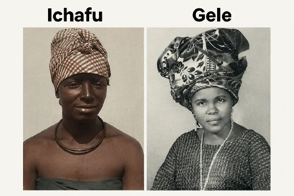 Woman on Ichafu and another woman on Gele