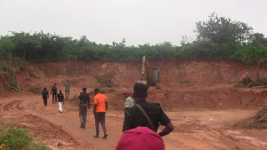 Illegal excavation site