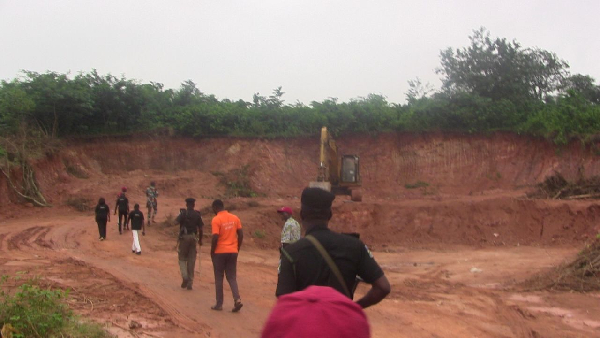 Illegal excavation site