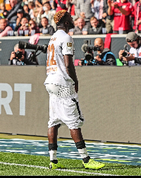 Victor Boniface pulled down his shorts to celebrate his first goal against Hoffenheim