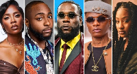 A photo collage of Nigeria's biggest afrobeats artists
