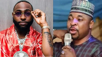A photo collage of Davido and MC Oluomo