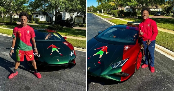 YouTuber IShowSpeed gets new CR7 themed Lamborghini.