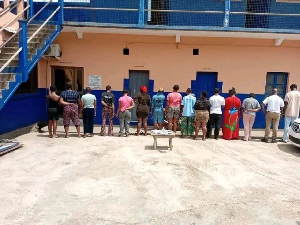 The suspects arrested in Ghana