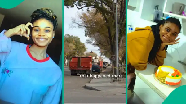 Lady dies after she was hit by a truck while she was waiting for a bus