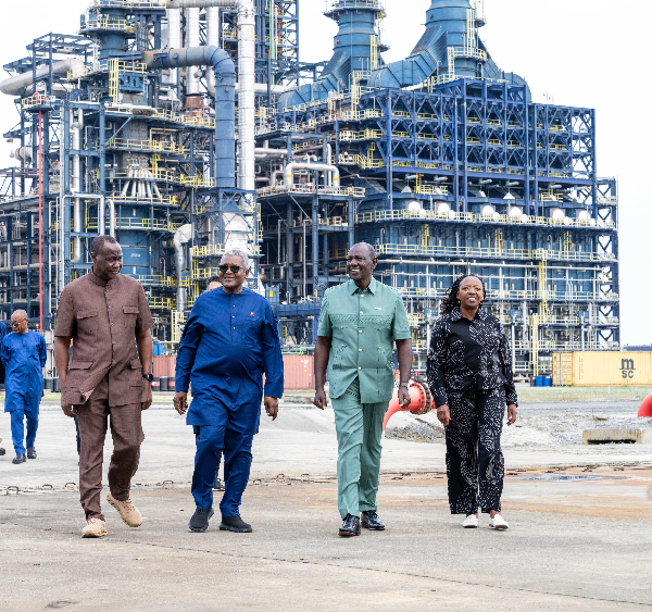 Kenya President William Ruto visits Dangote Refinery in Lekki, Lagos State, Nigeria