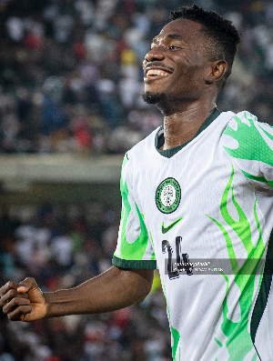 Super Eagles new boy Moses Uzor       Photo credit: Sunday Enitan