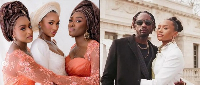 Picture collage of the Otedola daughters and Mr-Eazi