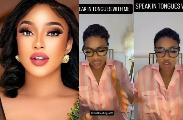 Tonton Dikeh speaks in tongue