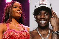 A photo collage of rapper Azealia Banks and Rema