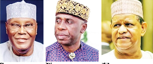 Former Vice President, Atiku Abubakar, Rotimi Amaechi and former banker Mohammed Hayatu-Deen