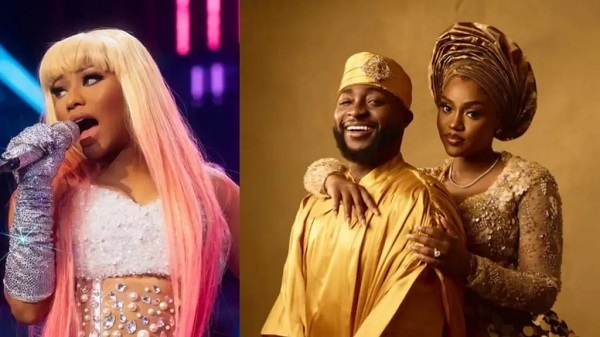 Nicki Minaj congratulates Davido and Chioma