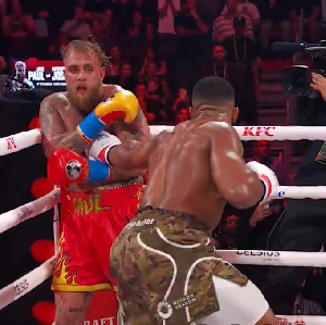 Anthony Joshua floors Jake Paul in sixth-round knockout