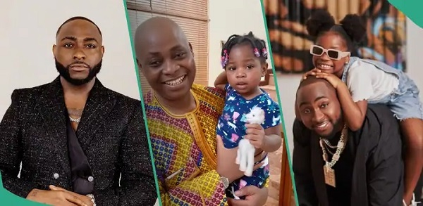 Davido, his father and daughter