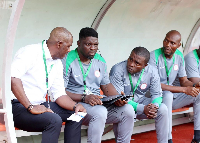 Augustine Eguavoen and his technical team members