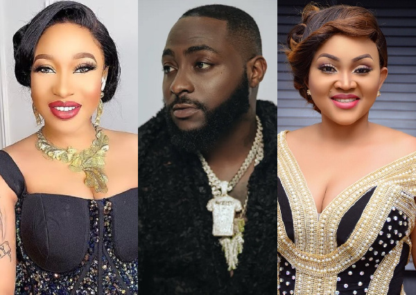 Tonto Dikeh,Davido and Mercy Aigbe