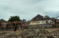 A scrap market being built close to the estate