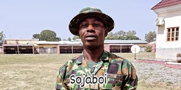 The dismissed Nigerian soldier, Rotimi Olamilekan