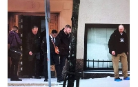 Ekpa being arrested by Finnish authorities